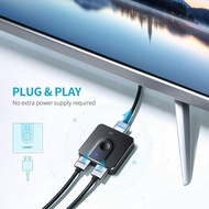 2-in-1 HDMI port combiner and splitter supporting 4Kx2K