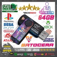 Retrobat Game Flash Drive 64GB Batocera Emulator/ - All in One Games Console Retro Emulator 