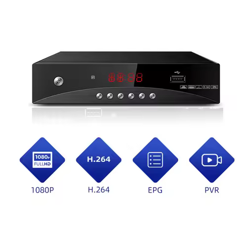 FTA DVB-S2 Receiver Set Top Box HD Digital Satellite TV Receiver Receptor H.264 Support WIFI DVB S2 