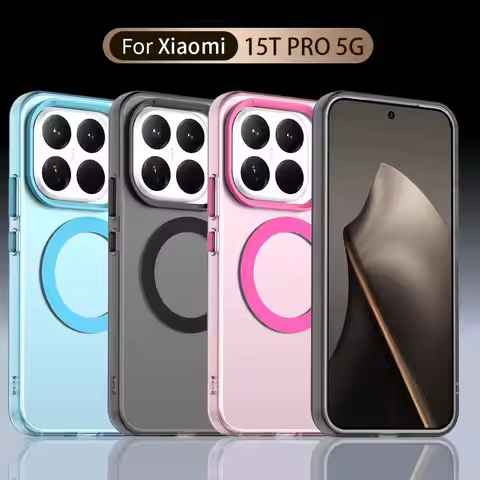 Luxury Matte Candy Magnetic Wireless Charging Transparent Case For Redmi Xiaomi 14T Pro 15T 15TPro F