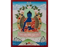 傳統醫藥師佛唐卡  靈性健康