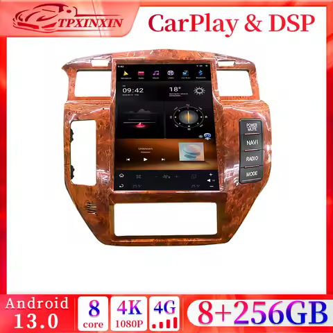 12.1" 8+256GB Android 13 HD Touch Vertical Screen For Nissan Patrol Y61 2004-2021 Car Wireless Navig