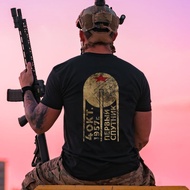 Men's 200GSM Plus Size T-shirt with 100% Premium Cotton Space Collection, Featuring A Military Style