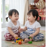 Children's Elephant Pattern Set Songkran (Code D88) 6-18 Work Weight 6-11 Kg Beautiful To Wear Very 