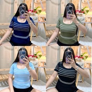 30 Square Neck Sweater Stripe Camouflage Pattern: Chest 32-44