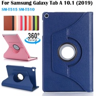 For Samsung Galaxy Tab A 10.1 (2019) Fashion 360° Rotating PU Leather Flip Stand Shockproof Cover SM-T515 SM-T510 Tablet Protective Case