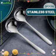 MOLIHA 1/2Pcs Soup Spoons, Tableware 304 Stainless Steel Colander, Durable Thicken Long Handle Cooki