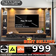 [EE LIFE DESIGN]  8 KAKI TV KABINET / 8ft x 5ft Tv Series / 8 FT Tv CABINET [ FREE INSTALLATION ]