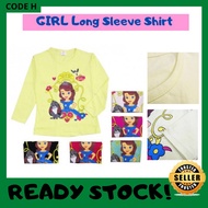 Baju Budak Perempuan Girl Long Sleeve Shirt Casual  Baju t shirt lengan Panjang budak perempuan