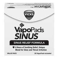 Vicks VapoPads Sinus Relief Formula Vapor Pads for Vicks Vaporizer Humidifier & Steam Inhaler 20ct
