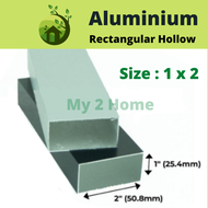 1 x 2 Aluminium Hollow Rectangular Hollow / Segi Empat Hollow / Bar Berongga Aluminium 长方通 -2ft/ 4ft/ 6ft/ 8ft MY2HOME