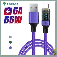 TAMAKO 6A USB C Cable, PD 66W Nylon Woven A to C Data Cord,  0.5M/1M/2M High Speed Quick Charge Type