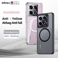 Ice Armor Xiaomi 14T Pro Casing 14 Ultra Magnetic Hard Case Transparent Clear Protect Camera Anti Ye