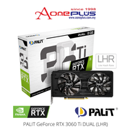 (AONE PLUS SS2) PALIT GeForce RTX 3060 Ti DUAL (LHR) GRAPHIC CARD (NE6306T019P2-190AD-LHR)