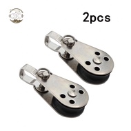 Pulley Blocks Boat Canoe Eyes Kayak Pad Ship Pulley Stainless Steel Trolley Kit