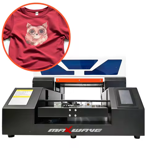 Maxwave A3 DTG Printer Tshirt Printer Automatic UV Flatbed Printer For Phone Case Wood Cystal Glass