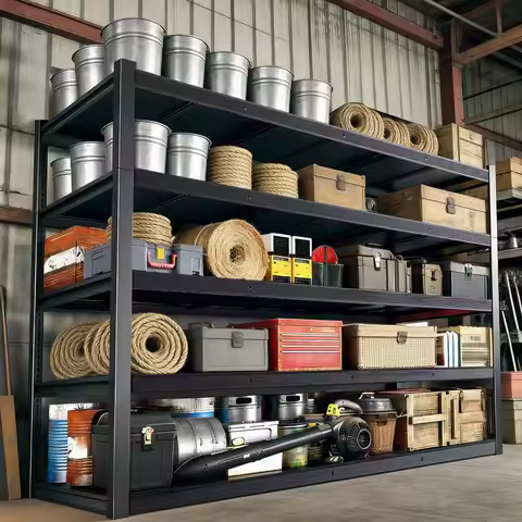 84" H Garage Shelving,Storage Shelves 3050LBS Heavy Duty Storage Shelves,Adjustable Metal Shelving, 