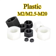 Nylon Hex Nut Nut Black/White/Transparent Nylon Hex Nut M2/M2.5-M20 [XXBQ-MB]