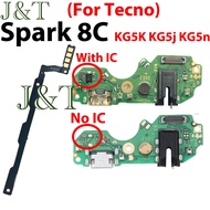 Charging Board For Tecno Spark 8C KG5K KG5j KG5n With IC USB Charger Charging Port Board Dock Plug S