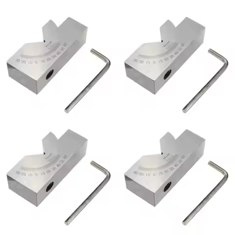 4 Set 75 X 25 X 36Mm Precision Mini Adjustable Angle V Block Milling 0 Degree To 60 Degree New