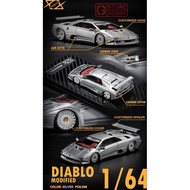 ERROR 404 1/64 LAMBORGHINI DIABLO MODIFIED GT WING SILVER