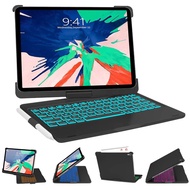 {hot} Keyboard Case for iPad 9.7 with Pencil Holder 7 Colors Back lit Wireless Keyboard Case Folio S