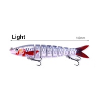 Umpan Casting 3D Wader Jointed Swimbait Fishing Lure 8-Ruas 137cm 27gr / Jointed Segmented Fishing L
