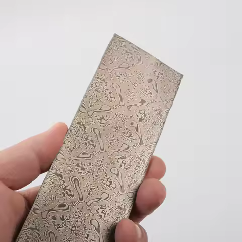2-2.7mm Damascus Knife Blade Steel Plate Bar Knife Making Steel Billet Blanks HRC59 no core, 13C26 V