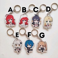 Keychain Anime High School DxD 1 Rias Gremory Akno Gantungan Kunci Ganci Akrilk Merchandise - A