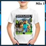 (5 Models) Minecraft Games Printed Children's T-shirt Thai cotton fabric S079