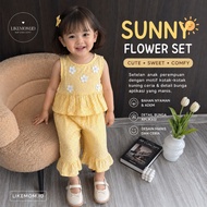 LIKEMOM.ID | SUNNY FLOWER SET | Polka Dot Girls' Suit new product