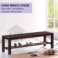 KERUSI BANGKU PANJANG / LONG BENCH CHAIR / WOODEN BENCH CHAIR / SOLID WOOD / CANTEEN BENCH CHAIR / O