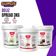 Deliz Spread Italian Hazelnut Chocolate/ Matcha Latte/ Belgian Chocolate 3KG