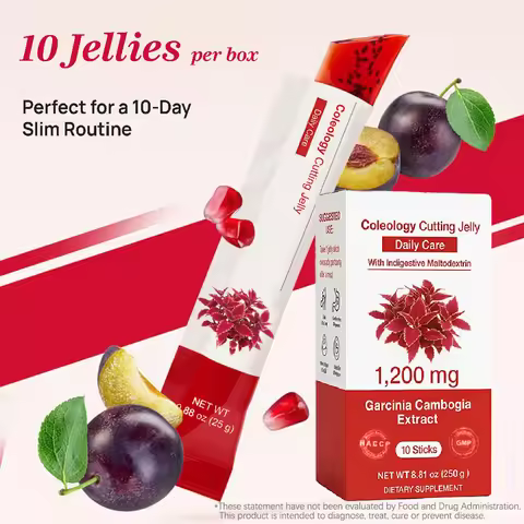 Korean Beauty Pomegranate Collagen Jelly Stick Dietary Fiber Supplement for Weight Management, Chia 