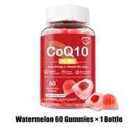 Softher ธรรมชาติ COQ10 Gummies Support High Endurance เติมพลังงาน ช่วย สุขภาพสมอง Watermelon Flavor 