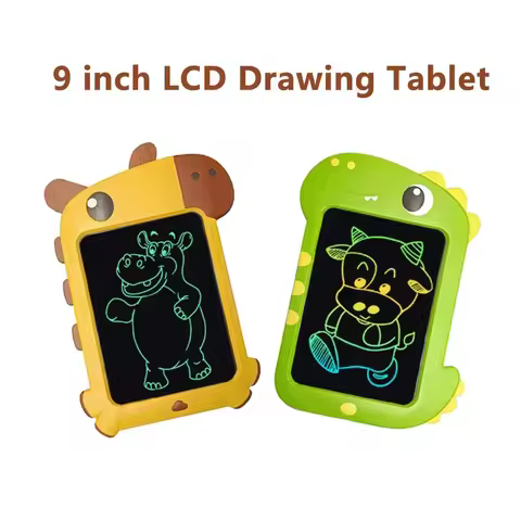 9 Inch Dinosaur Writing Pad LCD Screen For Learning Educational Toys 3+Years Old Girls Boys Graffiti