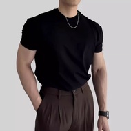 GTAL Large Size American Sports Fitness Clothes Cuffed Short-Sleeved t-Shirt Men Training Slim-Fit S