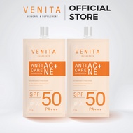 [ 2 ซอง] ครีมกันแดดเวนิต้า Venita Anti-Acne Care Sunscreen SPF50/PA+++ plus ขนาด 10 ml