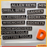 XPS Toolbox Label Magnets Durable Tool Organizer Labels 12pcs Magnetic Toolbox Labels Reusable 3d Pr