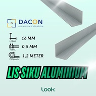SIKU [ 1.2 Meters ] 16 mm Thin Aluminum L-Shaped Angle Trim 1 Stick Aluminium Profile