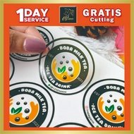 Round Boba Drink Label Stickers Custom Drink Stickers