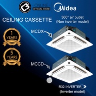 Midea Ceiling Cassette Standard Inverter/ Non Inverter 2.0HP~5.0HP MCCD/ MCDX Series