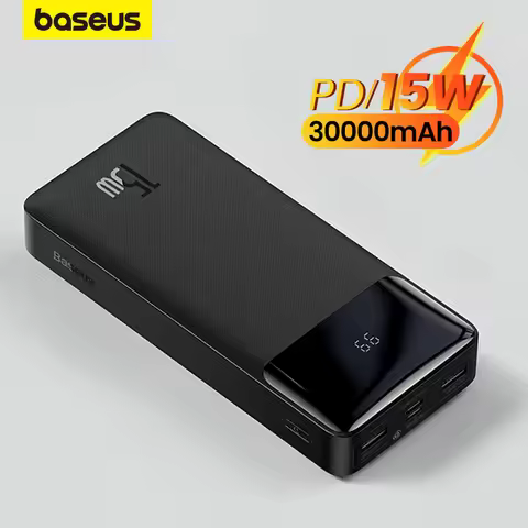 Baseus 30000mAh Power Bank Portable Charger External Battery Fast Charging Pack Powerbank For POCO X