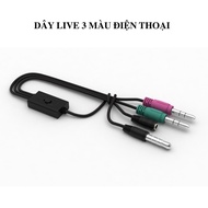 3-color live phone cable for, RECORDING MIC BM800, BM900, AMI BM900, ISK AT100, AT350...,