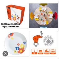Arcopal 18pcs Celestine Dinner Set Set Pingga Makan Arcopal 18pcs
