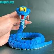 MIQUEL Blue Snake, Snake Statue Zootropolis Articulated Poseable Snake, Cartoon 3D Printed Fully Art