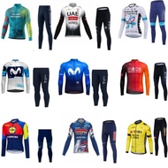 2025 Tour de France Team Road Mountain Bike Spring Autumn Long-Sleeved Men Women Suit Winter Fleece 