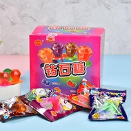 Childrens Day Diamond Ring Sugar Childhood Nostalgia Fruit Flavor Lollipop Hard Candy Snacks for 80 