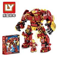 กล่องของขวัญ LY 76078 ไอรอนแมน หุ่นยนต์ ตัวต่อของเล่น 6-12 ปี เด็ก Mavel Avenger Iron man hulkbuster toys for boys ชุดตัวต่อ