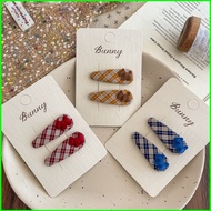 SQ1 A Pair Plaid Buckle Hair Clip Cute Hair Accessories For Girls Stylish Hair Styling Tools QS1